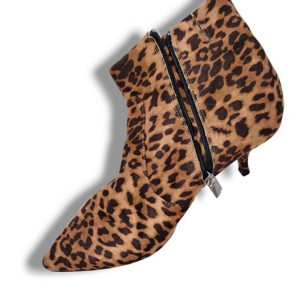 Eloquii Womens Boots Animal Print Sz 8w Browns Faux Suede Ankle Zip Stretch Tab - Picture 14 of 14